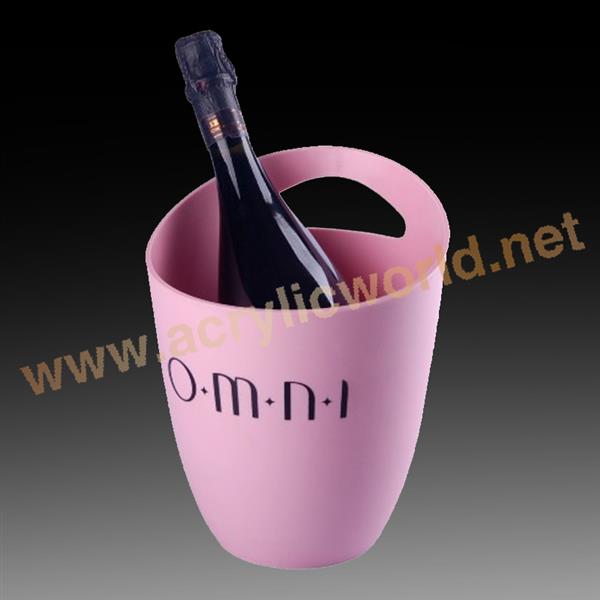 pink color acrylic ice bucket wholesale